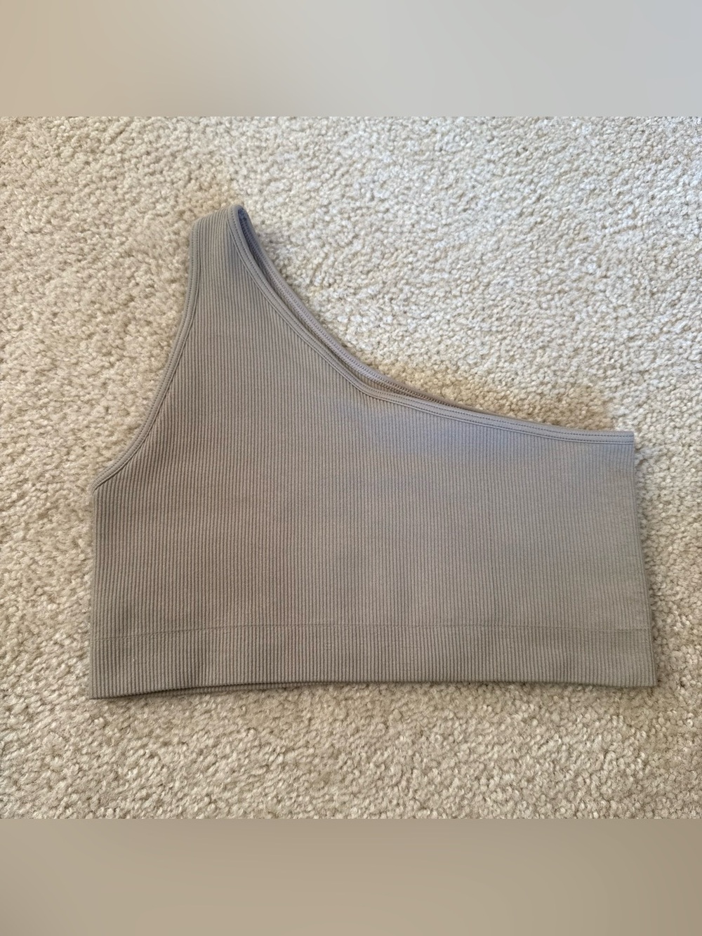 SET Active One-Shoulder Ribbed Crop Top/Sports Bra